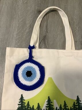 All seeing eye crocheted bag pouch